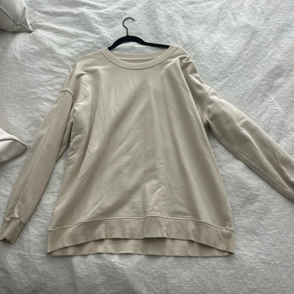 Lululemon Athletica Cream Oversized Sweatshirt